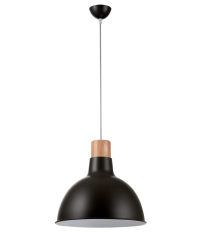 10454 LAMPARA CAMPANA METALICA LAWN NEGRA LEDESMA