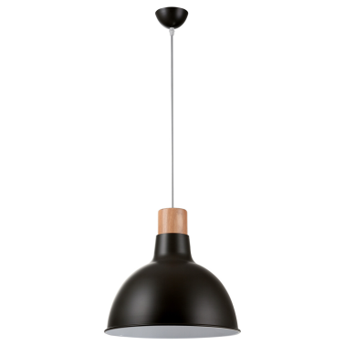 10454 LAMPARA CAMPANA METALICA LAWN NEGRA LEDESMA