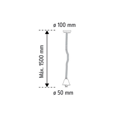 93-841-15-116 LAMPARA COLGANTE SOGA E27 CRISTAL RECORD