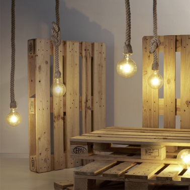 93-841-15-116 LAMPARA COLGANTE SOGA E27 CRISTAL RECORD