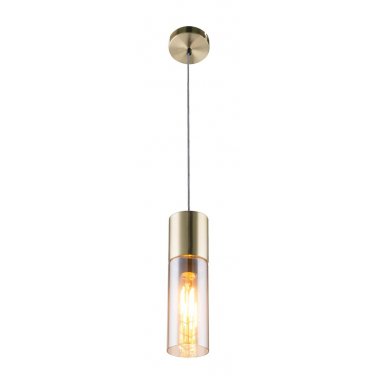 21000HM  LAMPARA COLGANTE METAL LATONADO MATE 1XE27  25W ANNIKA GLOBO