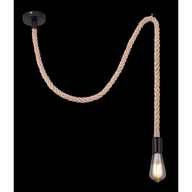 69029H LAMPARA COLGANTE METAL NEGRO 1XE27  60W ULLEU GLOBO