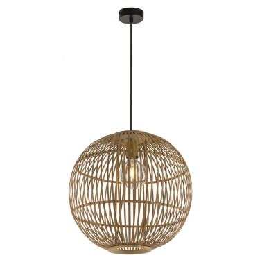15368h1 LAMPARA COLGANTE BAMBU NATURAL 1XE27  60W HILDEGARD GLOBO