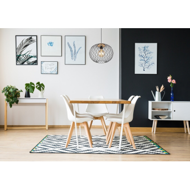 54039H  LAMPARA COLGANTE METAL NEGRO MATE 1XE27  60W LACKY GLOBO