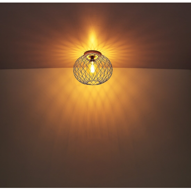 54039H  LAMPARA COLGANTE METAL NEGRO MATE 1XE27  60W LACKY GLOBO