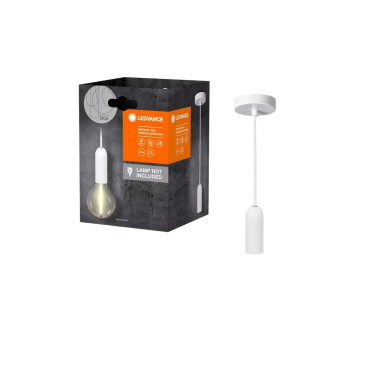 092565 LAMPARA COLGANTE ACERO BLANCA 1xE27 ROUND 1906 LEDVANCE
