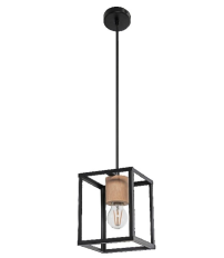 440540 LAMPARA COLGANTE ACERO/MADERA 1xE27 NAIROBI DECOR LEDVANCE