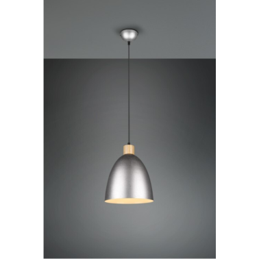 R30681067 LAMPARA COLGANTE 1xE27 IP20 150cm NIQUEL ANTIGUO JAGGER TRIO