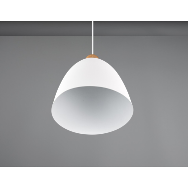 R30681031 LAMPARA COLGANTE 1xE27 IP20 150cm BLANCO JAGGER TRIO