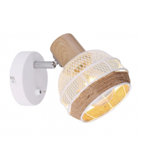 54021-1 FOCO METAL BLANCO DORADO 1xE27 40W 230V WIDY GLOBO