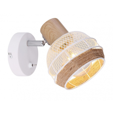 54021-1 FOCO METAL BLANCO DORADO 1xE27 40W 230V WIDY GLOBO