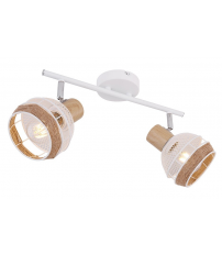 54021-2 REGLETA 2 FOCOS BLANCO ARENA 2xE27 40W 230V WIDY GLOBO