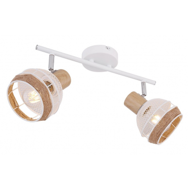 54021-2 REGLETA 2 FOCOS BLANCO ARENA 2xE27 40W 230V WIDY GLOBO