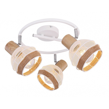 54021-3 REGLETA 3 FOCOS BLANCO ARENA 3xE27 40W 230V WIDY GLOBO
