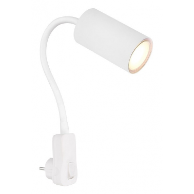 57911DPW APLIQUE FOCO PARED ENCHUFABLE 1xGU10 25W 230V BLANCO ROBBY GLOBO