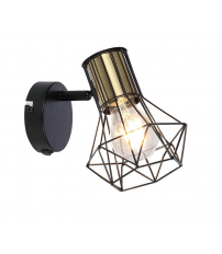 54017-1M FOCO METAL RADIADOR 1xE27 40W 230V NEGRO PRISKA GLOBO