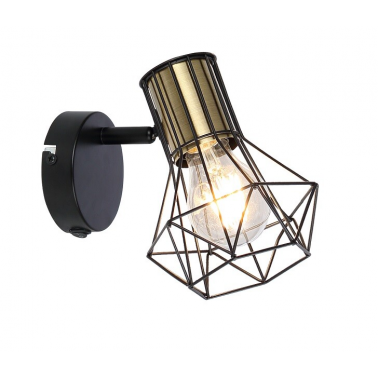 54017-1M FOCO METAL RADIADOR 1xE27 40W 230V NEGRO PRISKA GLOBO