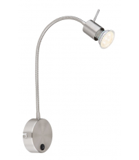 57310N APLIQUE FOCO PARED INTERRUPTOR 1xGU10 35W 230V NIQUEL MILLY GLOBO