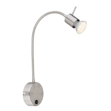 57310N APLIQUE FOCO PARED INTERRUPTOR 1xGU10 35W 230V NIQUEL MILLY GLOBO