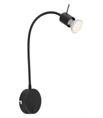57310B APLIQUE FOCO PARED INTERRUPTOR 1xGU10 35W 230V NEGRO MILLY GLOBO