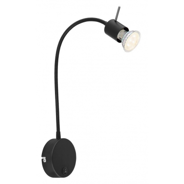 57310B APLIQUE FOCO PARED INTERRUPTOR 1xGU10 35W 230V NEGRO MILLY GLOBO