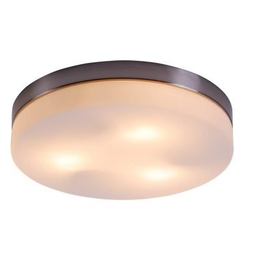 48403 PLAFON TECHO REDONDO 3xE27 40W 230V Ø300mm NIQUEL OPAL GLOBO