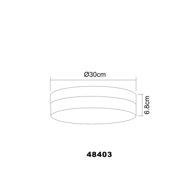 48403 PLAFON TECHO REDONDO 3xE27 40W 230V Ø300mm NIQUEL OPAL GLOBO