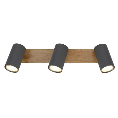 57911-3G REGLETA 3 FOCOS 3xGU10 35W 230V LATON ANTIGUO ROBBY GLOBO