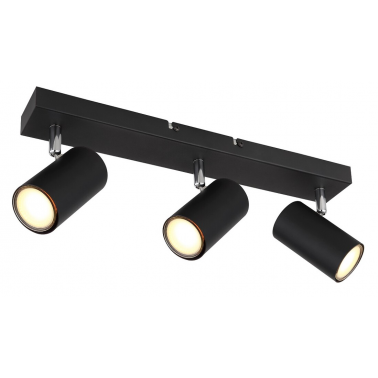 57911-3B REGLETA 3 FOCOS 3xGU10 35W 230V NEGRO ROBBY GLOBO