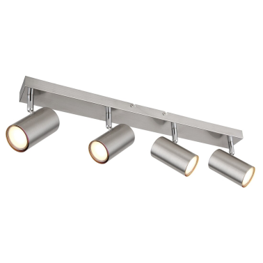 57911-4 REGLETA 4 FOCOS 4xGU10 35W 230V NIQUEL ROBBY GLOBO