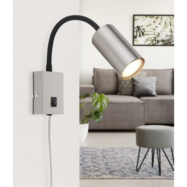 57911W APLIQUE FOCO PARED INTERRUPTOR 1xGU10 35W 230V METAL ROBBY GLOBO