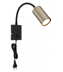 57911WM APLIQUE FOCO PARED INTERRUPTOR 1xGU10 35W 230V NIQUEL ROBBY GLOBO