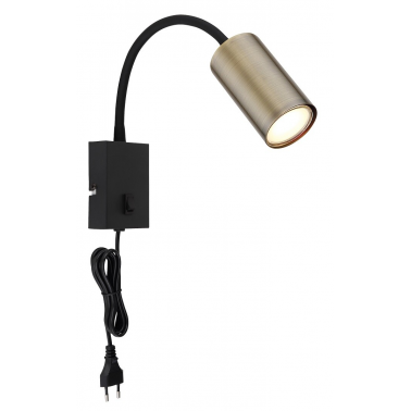 57911WM APLIQUE FOCO PARED INTERRUPTOR 1xGU10 35W 230V NIQUEL ROBBY GLOBO