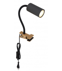 57911KG APLIQUE FOCO PARED INTERRUPTOR 1xGU10 35W 230V MADERA NEGRO ROBBY GLOBO
