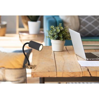 57911KG APLIQUE FOCO PARED INTERRUPTOR 1xGU10 35W 230V MADERA NEGRO ROBBY GLOBO