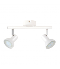 202000034 FOCO TECHO 2xGU10 BLANCO KAITOLA GSC
