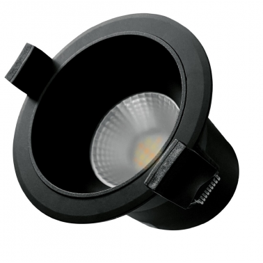 200400015 ARO LED RENDONDO EMPOTRABLE 7W CCT ANTIDESLUMBRAMIENTO NEGRO MANDANI GSC