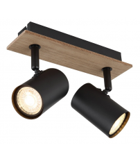 57905-2 FOCO TECHO LED 2xGU10 35W IP20 MADERA Y NEGRO LINCA GLOBO