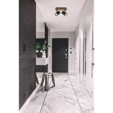 57905-2 FOCO TECHO LED 2xGU10 35W IP20 MADERA Y NEGRO LINCA GLOBO