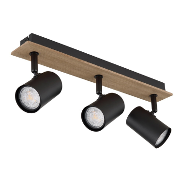 57905-3 FOCO TECHO LED 3xGU10 35W IP20 MADERA Y NEGRO LINCA GLOBO