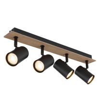 57905-4 FOCO TECHO LED 4xGU10 35W IP20 MADERA Y NEGRO LINCA GLOBO