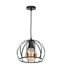 204400067 LAMPARA COLGANTE REDONDO CARNOT E27 Ø190mm NEGRO GSC