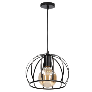 204400067 LAMPARA COLGANTE REDONDO CARNOT E27 Ø190mm NEGRO GSC