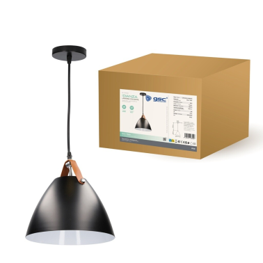 204400061 LAMPARA COLGANTE DIANZA E27 Ø270mm NEGRO GSC