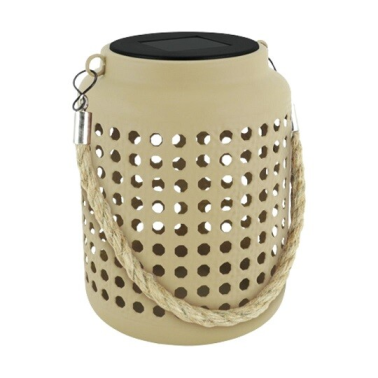 04616 LAMPARA SOLAR JARRON BEIGE STRÜHM