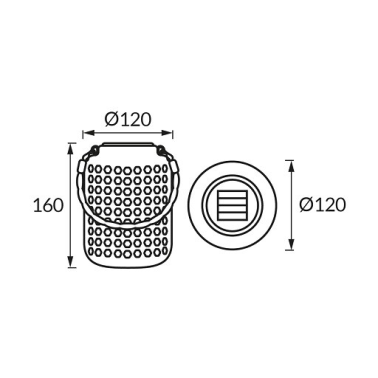 04616 LAMPARA SOLAR JARRON BEIGE STRÜHM