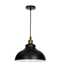 204400070 LAMPARA COLGANTE AKURE E27 Ø290mm NEGRO GSC