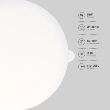 201000108 DOWNLIGHT LED EMPOTRAR 18W LARISSA 3000-4000-6500K GSC