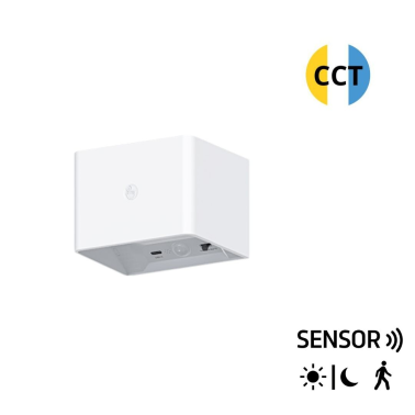 2071005-BL APLIQUE PARED RECARGABLE BLANCO C/SENSOR CREPUSCULAR Y MOVIMIENTO F-BRIGHT