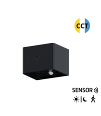 2071005-N APLIQUE PARED RECARGABLE NEGRO C/SENSOR CREPUSCULAR Y MOVIMIENTO F-BRIGHT